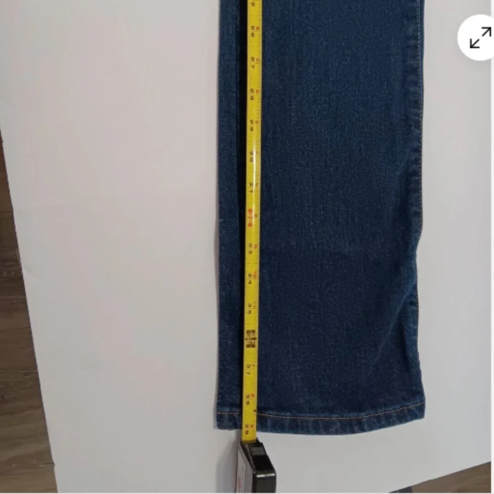 Levis 505 Straight Leg Jeans Womens 8S Dark Wash Blue Denim Stretch 8S Short‎